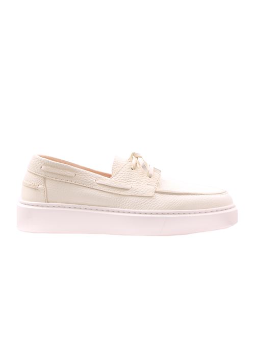 leather boat shoe CALCE | X1931PROAGRANELLO WHITE